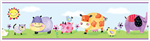 Polka Dot Piggy Peel & Stick Border