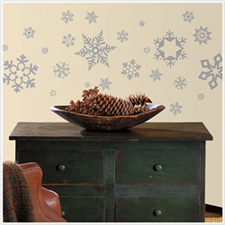 Glitter Snowflakes Peel & Stick Wall Decals