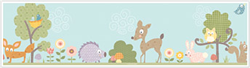 Woodland Animals Peel & Stick Wall Border