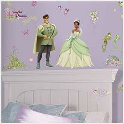 The Princess and The Frog Wall Decals with 3D Butterflies