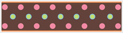 Dot Peel & Stick Border - Brown