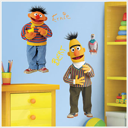 Bert & Ernie Peel & Stick Giant Wall Decals