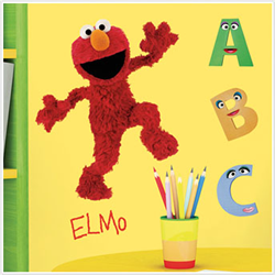 Elmo Peel & Stick Giant Wall Decals