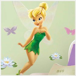 Tinker Bell Giant Wall Decal with Glitter