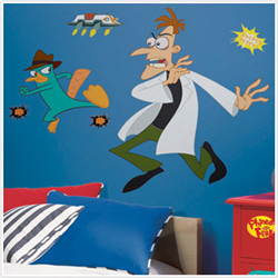 Agent P and Dr. Doofenshmirtz Peel & Stick Giant Wall Decals