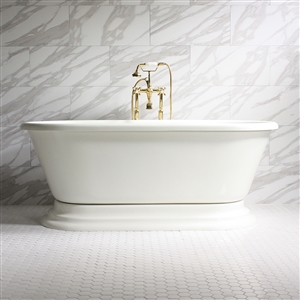 'GIANFRANCO' 67" CoreAcryl BISCUIT Pedestal Tub