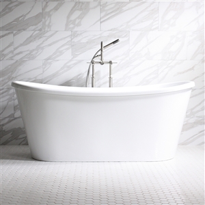 'Verona59'  59" WHITE CoreAcryl Skirted Tub