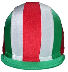 Front To Back Multi-Color Helmet Covers in Lycra, Caliente Style by Equiwin