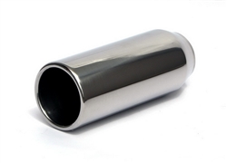 Yonaka Stainless Steel 2.5" Inlet / 3.5" Outlet Straight Cut Rolled Exhaust Tip - 9" Long