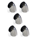 3" Stainless Steel Short Radius 45 Degree Bend - 5 Pack