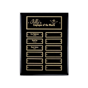 Black Finish Perpetual Plaque