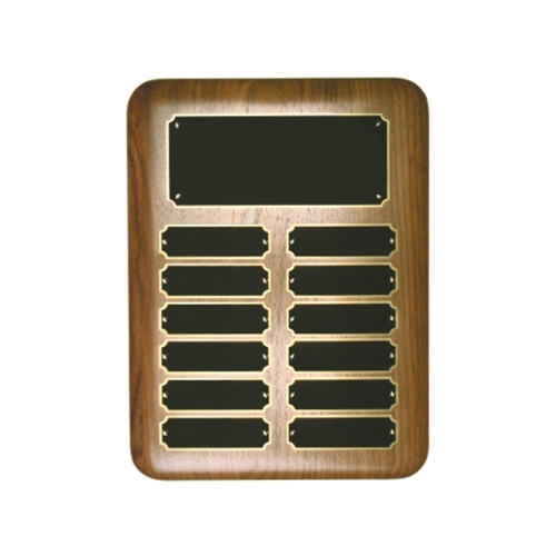 Elliptical Walnut Perpetual Plaque