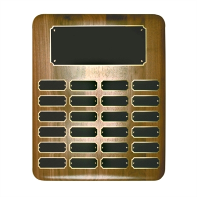 Elliptical Walnut Perpetual Plaque