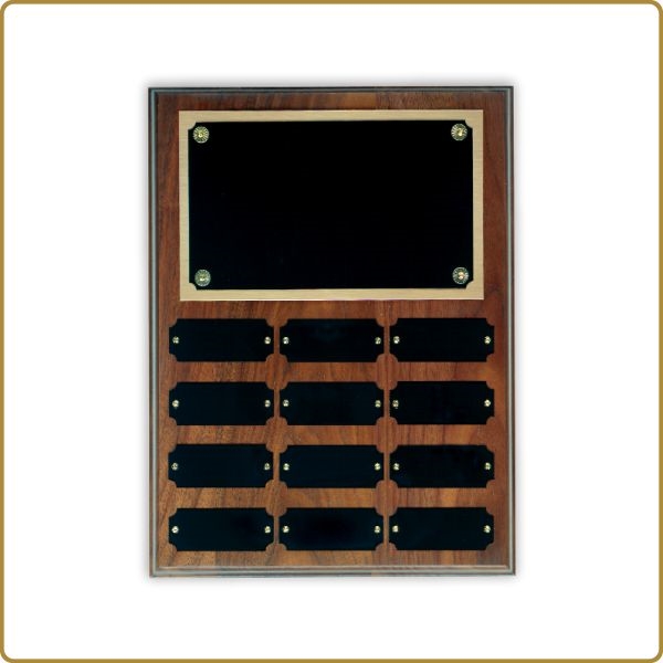 Step Edge Walnut Perpetual Plaque