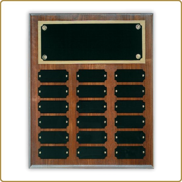 Step Edge Walnut Perpetual Plaque