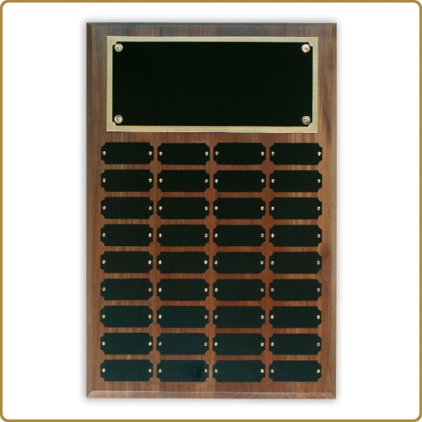 Step Edge Walnut Perpetual Plaque