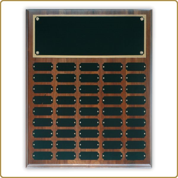 Step Edge Walnut Perpetual Plaque