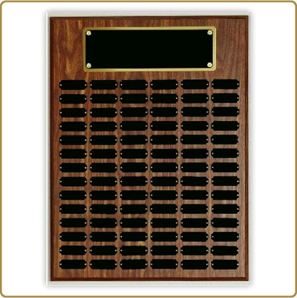 Step Edge Walnut Perpetual Plaque