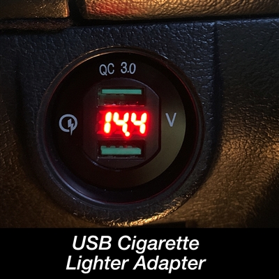 USB Cigarette Lighter Adapter with Voltage Display 1990-1997