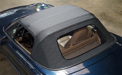 ECONOMY BLACK VINYL -Robbins 1 Piece Convertible Top, No-Zipper Plastic Window Miata1990 - 2005