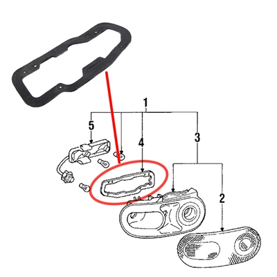 Rear Tail Light Gasket - Set of 2 for 1990-97 Miata