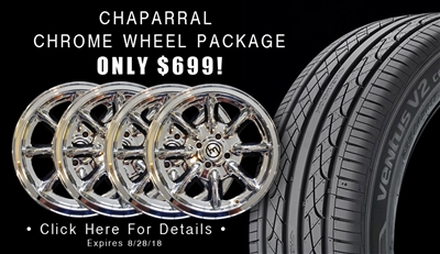 SALE: CHROME Chaparral Wheels with Ventus V2 concept2 Tires