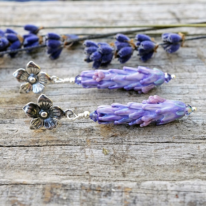 Lavender Blooming Earrings