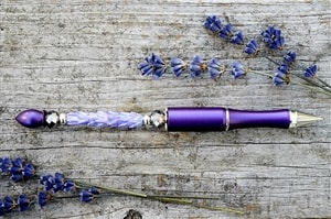Lavender Glass Bead Pen