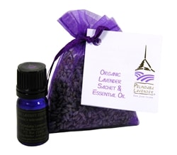Organic Lavender Sachet with Organic Lavender Essential Oil