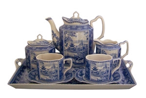 Blue Pagoda Tea Set | Gettysburg Emporium