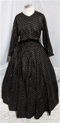 Dark Brown Day Dress | Gettysburg Emporium
