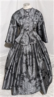Grey Floral Print Walking Dress | Gettysburg Emporium