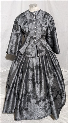 Grey Floral Print Walking Dress | Gettysburg Emporium