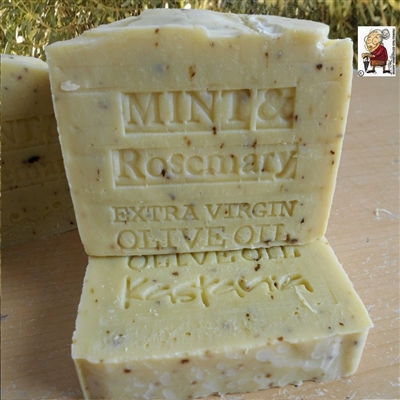 Organic Extra Virgin Greek Olive Oil -Mint and Rosemary Soap -