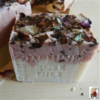 Handmade French Jasmine Soap With Crushed Flowers and Rose