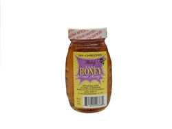 RAW  WILDFLOWER HONEY WITH COMB 8 OZ. GLASS JAR