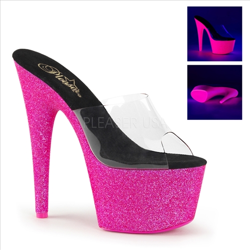 Hot Pink Uv Reactive Sexy Exotic Dance Heels