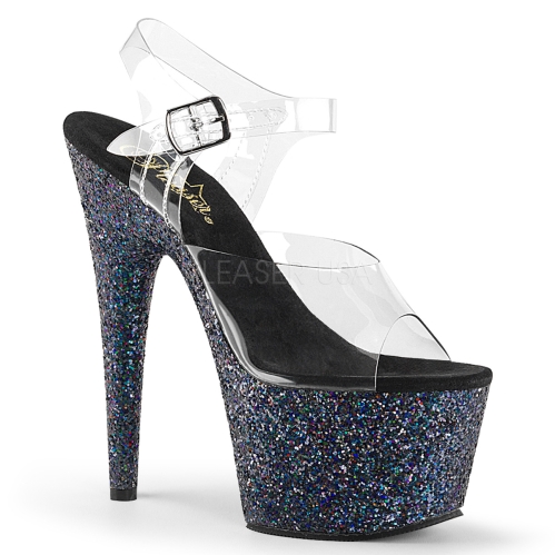 Black Holographic Glitter Exotic Stripper Shoe