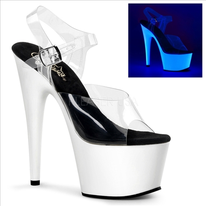 Neon White Uv Exotic Strip Clubs Shoes
