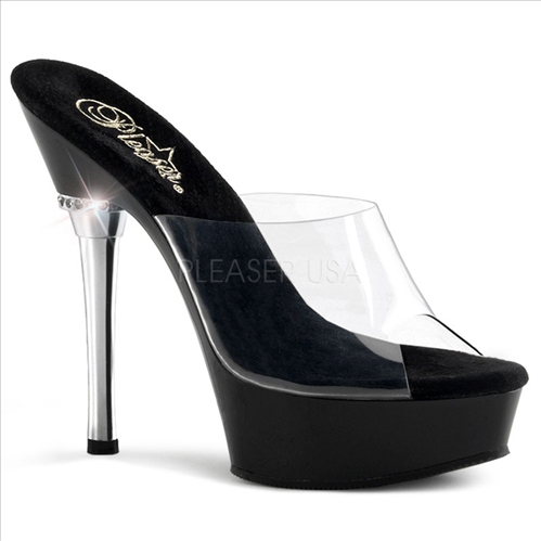 Pleaser Black Patent Heels