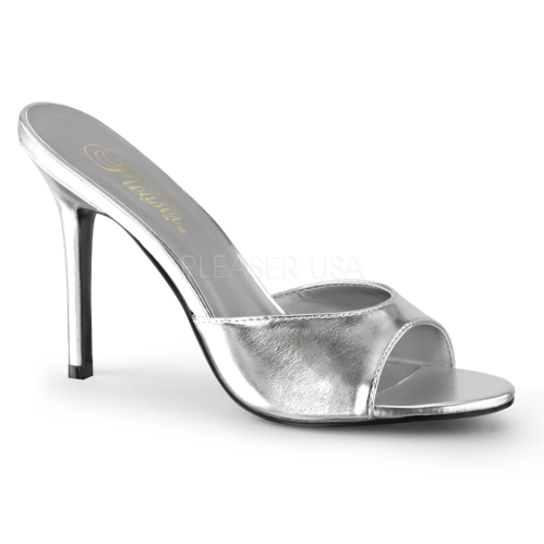 metallic silver wedding shoes