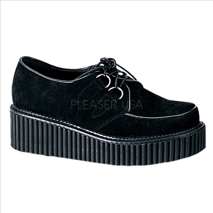 creeper black suede shoes