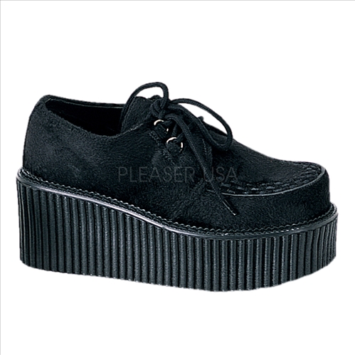 black fur creeper shoes