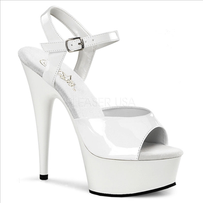 6inch Heel White Patent Leather Exotic Dance Shoe