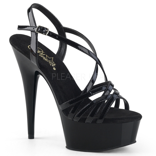 Black Criss-Cross Low Heel Exotic Dance Shoe