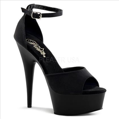 Closed Back 6 Inch Heel Matte Black Exotic Pumps