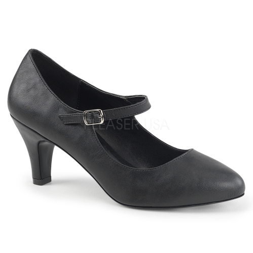 sophisticated Mary Jane pumps black matte