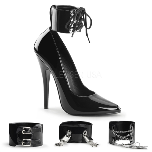 interchangeable ankle cuffs 6 inch stiletto pumps