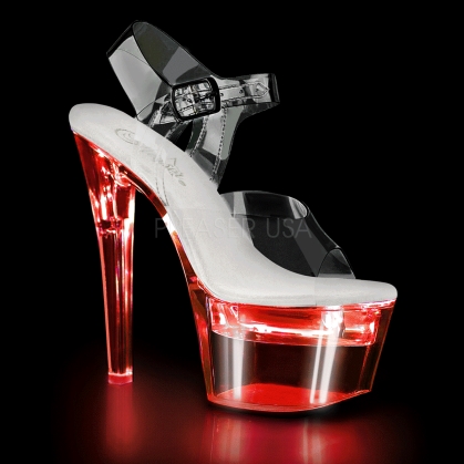 Clear Led Lights Usb Charge Ankle Strap Dance Shoe