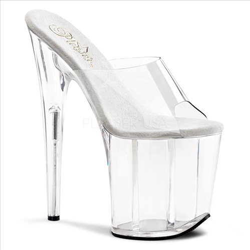 8 inch all clear strapless stripper shoes